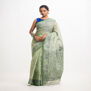 Green Cotton Saree